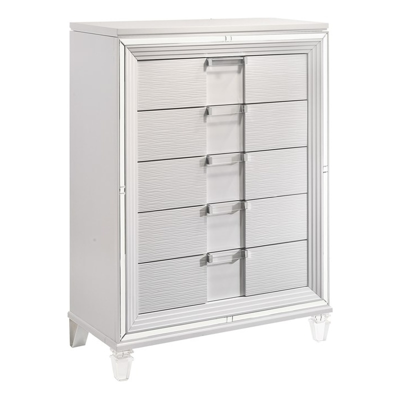 Picket House Furnishings Charlotte 5-Drawer Flip-Top Chest in White