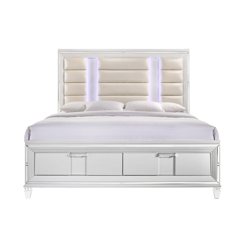 Picket House Furnishings Charlotte 2-Drawer King Storage Bed in White