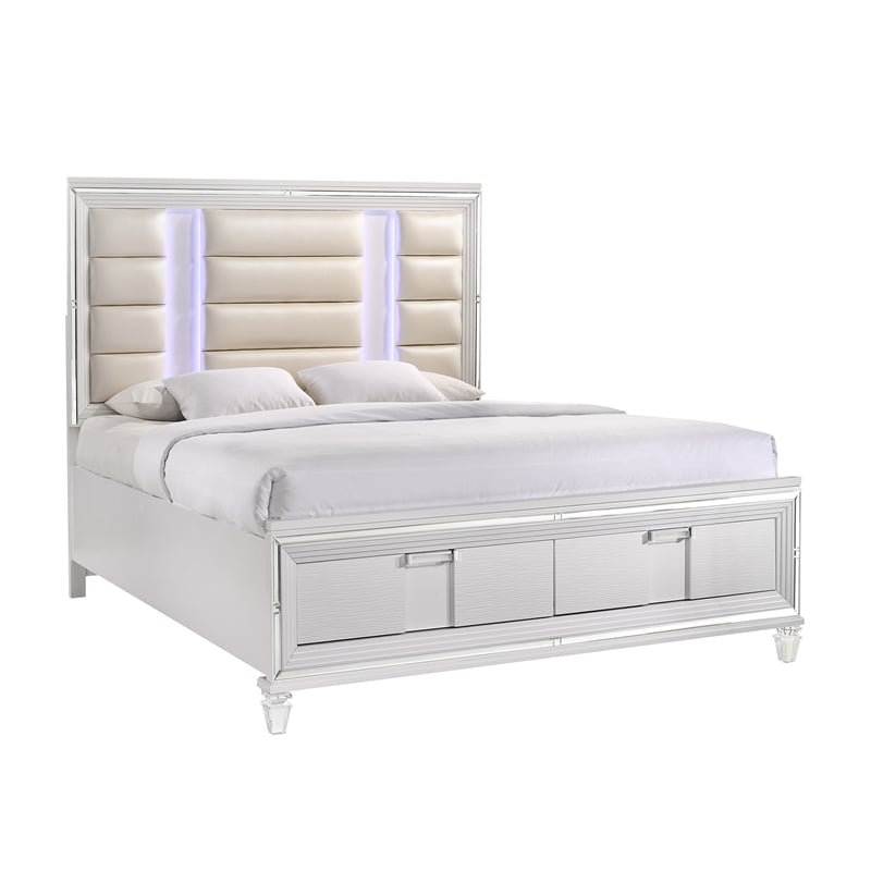 Picket House Furnishings Charlotte King Storage 3PC Bedroom Set in White