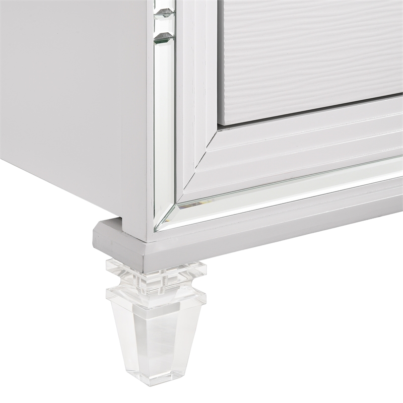 Picket House Furnishings Charlotte King Storage 6PC Bedroom Set in White