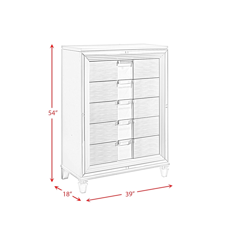 Picket House Furnishings Charlotte Queen Storage 6PC Bedroom Set in White