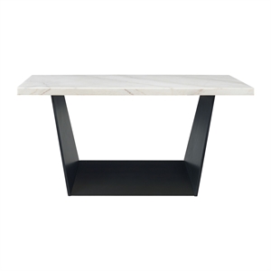 the picket house furnishings dillon counter height marble table in white