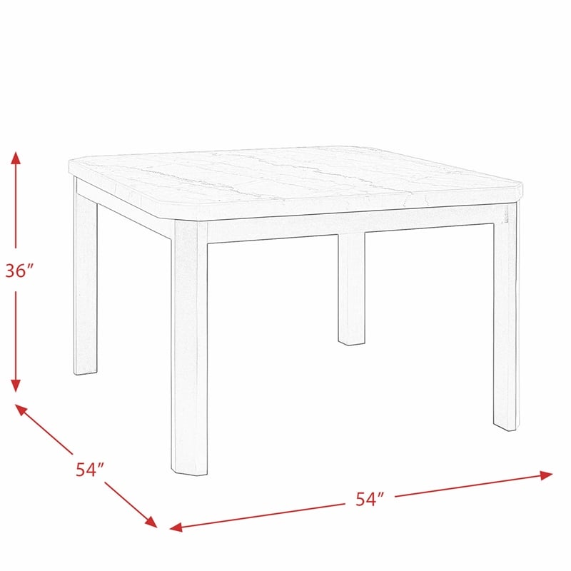 Picket House Furnishings Celine Square 5PC Counter Dining Set in Gray