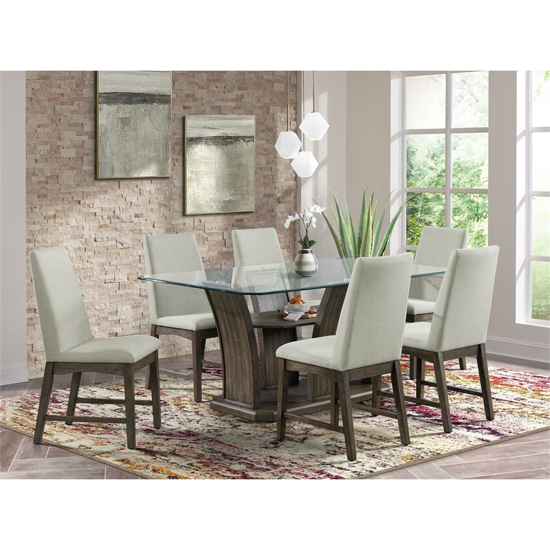 Picket House Furnishings Simms Rectangular Dining Table in Grey