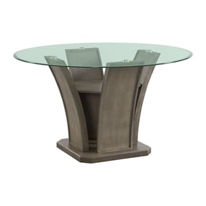 Picket House Furnishings Simms Round Dining Table in Grey