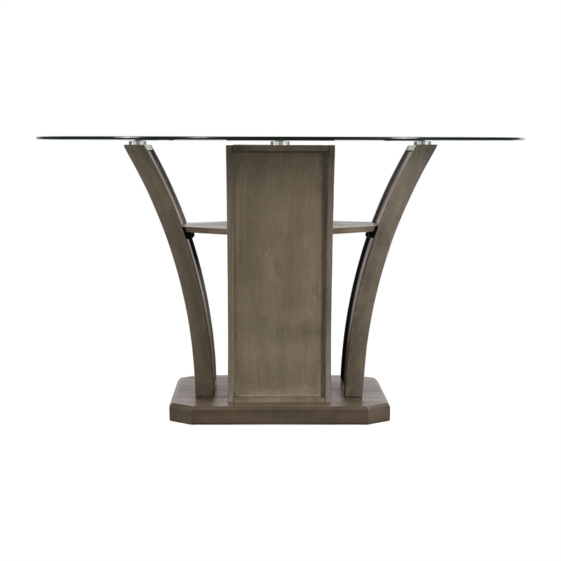Picket House Furnishings Simms Round Dining Table in Grey