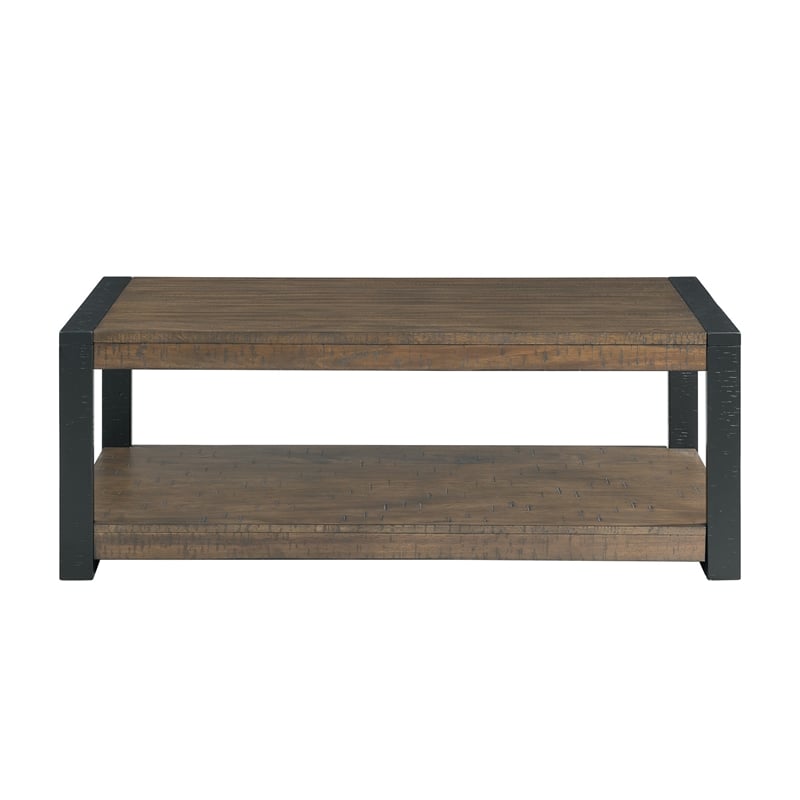 Picket House Furnishings Enrico Rectangular Coffee Table in Walnut