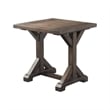 Picket House Furnishings Finn 3-Piece Accent Trestle Table Set in Dark Walnut