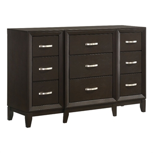 picket house furnishings warren 9-drawer wood dresser in merlot