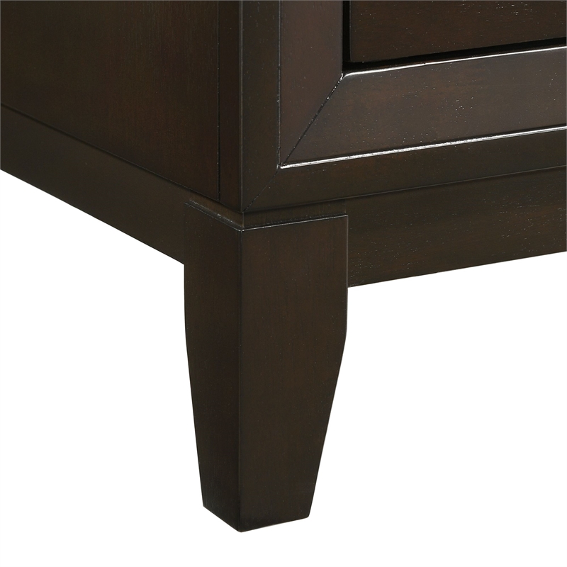 Picket House Furnishings Warren Twin Panel 5PC Wood Bedroom Set in Merlot