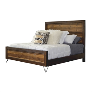picket house furnishings crow king bed in brown