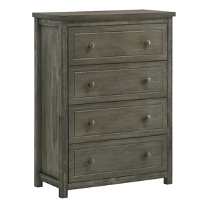 picket house furnishings wyatt 4-drawer chest in grey wire brushed