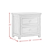 Picket House Furnishings Wyatt Trey 2-Drawer Wood Nightstand in Gray
