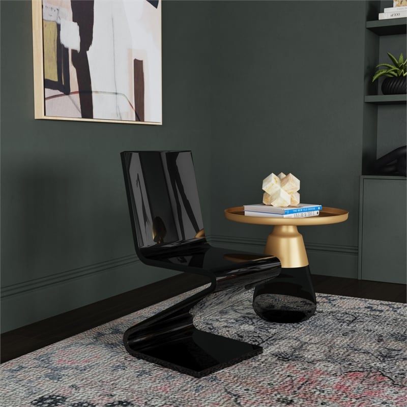 Picket House Furnishings Peek Acrylic Z-Chair in Black
