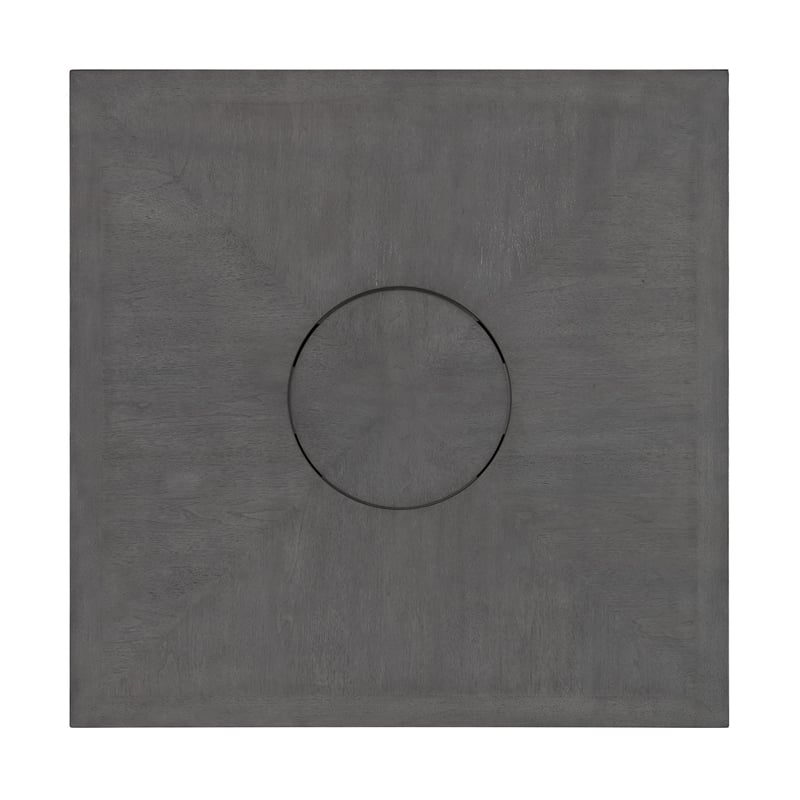 Picket House Furnishings Hester Square Counter Table with Lazy Susan in Gray