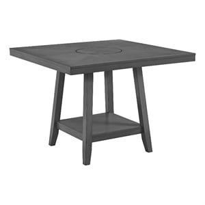 Picket House Furnishings Hester Square Counter Table with Lazy Susan in Gray