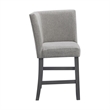 Picket House Furnishings Hester Counter Corner Bench - Upholstered Back in Grey