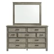 Picket House Furnishings Damen Dresser & Mirror Set in Drift Grey