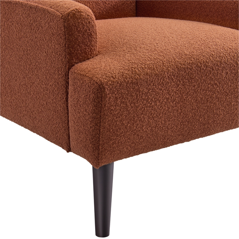 Picket House Furnishings May Chair in 8077 Boucle Orange & Espresso