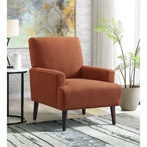Picket House Furnishings May Chair in 8077 Boucle Orange & Espresso