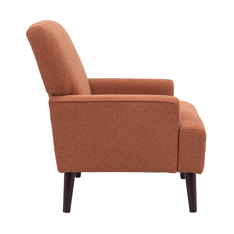 Picket House Furnishings May Chair in 8077 Boucle Orange & Espresso