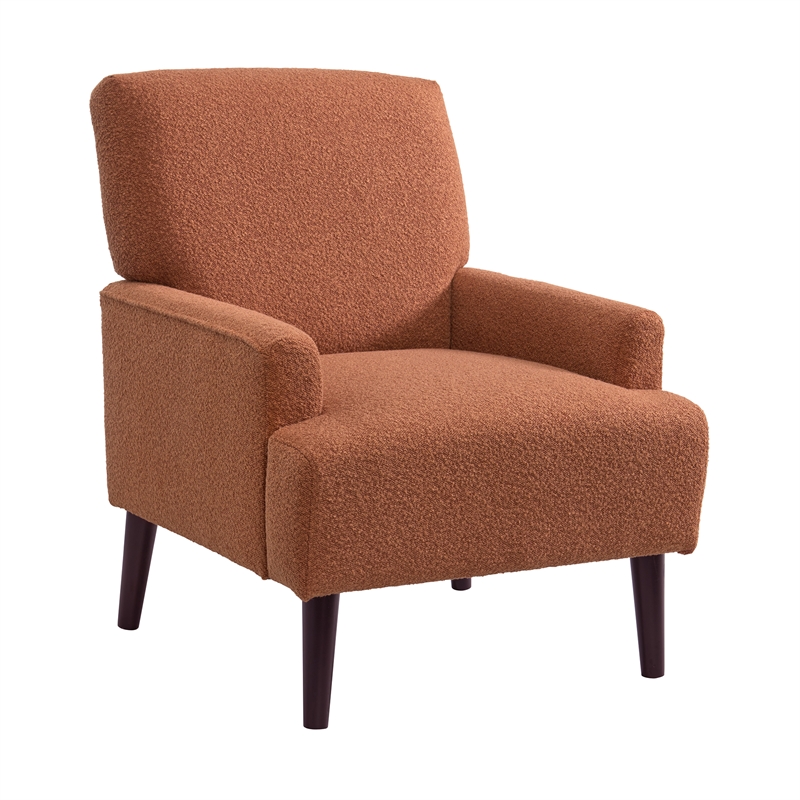 Picket House Furnishings May Chair in 8077 Boucle Orange & Espresso