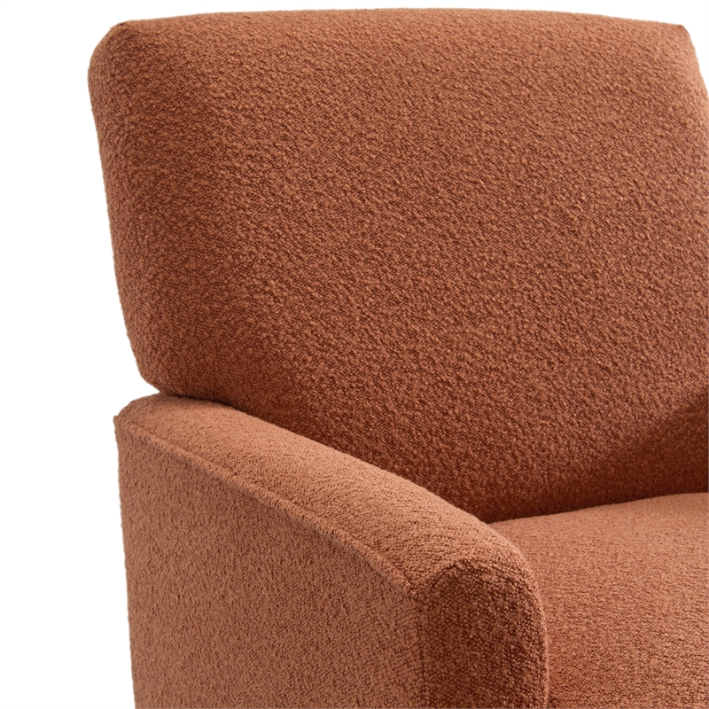 Picket House Furnishings May Chair in 8077 Boucle Orange & Espresso