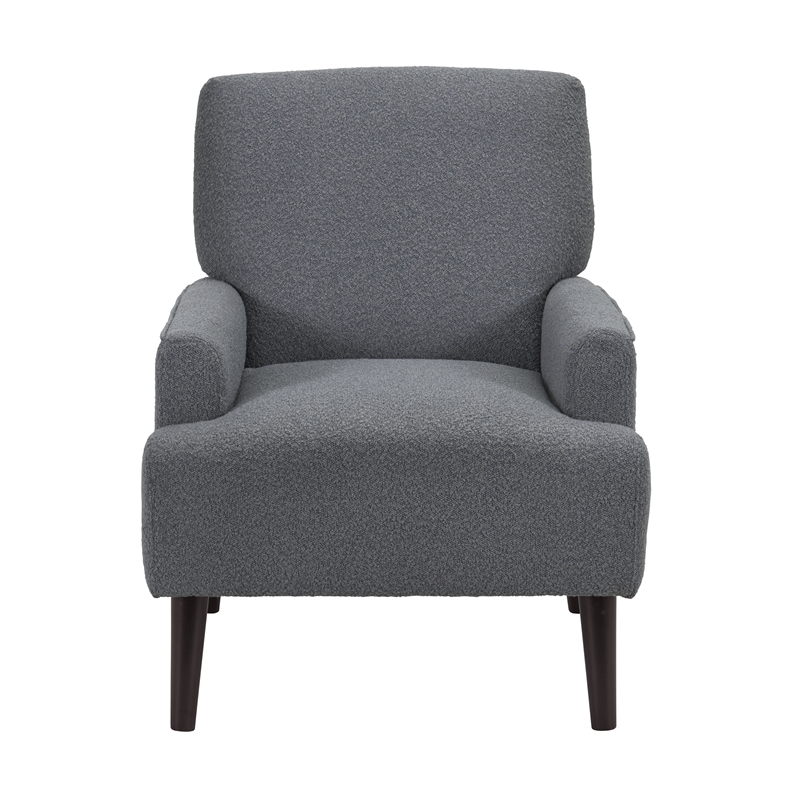 Picket House Furnishings May Chair in 8077 Boucle Gray & Espresso