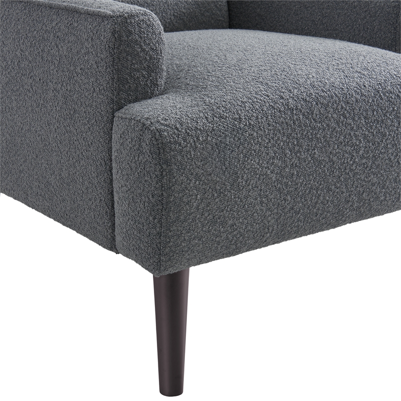 Picket House Furnishings May Chair in 8077 Boucle Gray & Espresso