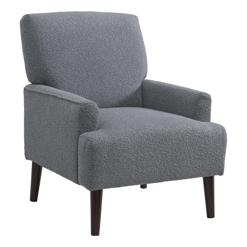 Picket House Furnishings May Chair in 8077 Boucle Gray & Espresso