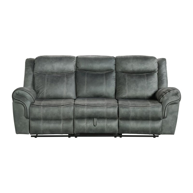 Picket House Furnishings Tasso Motion Sofa with Dropdown in FB367 Charcoal