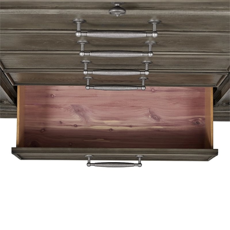 Picket House Furnishings Paterson Wood 6-Drawers Bedroom Chest in Gray