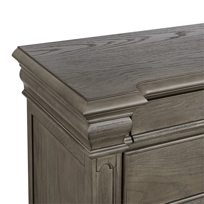 Picket House Furnishings Paterson Wood 6-Drawers Bedroom Chest in Gray