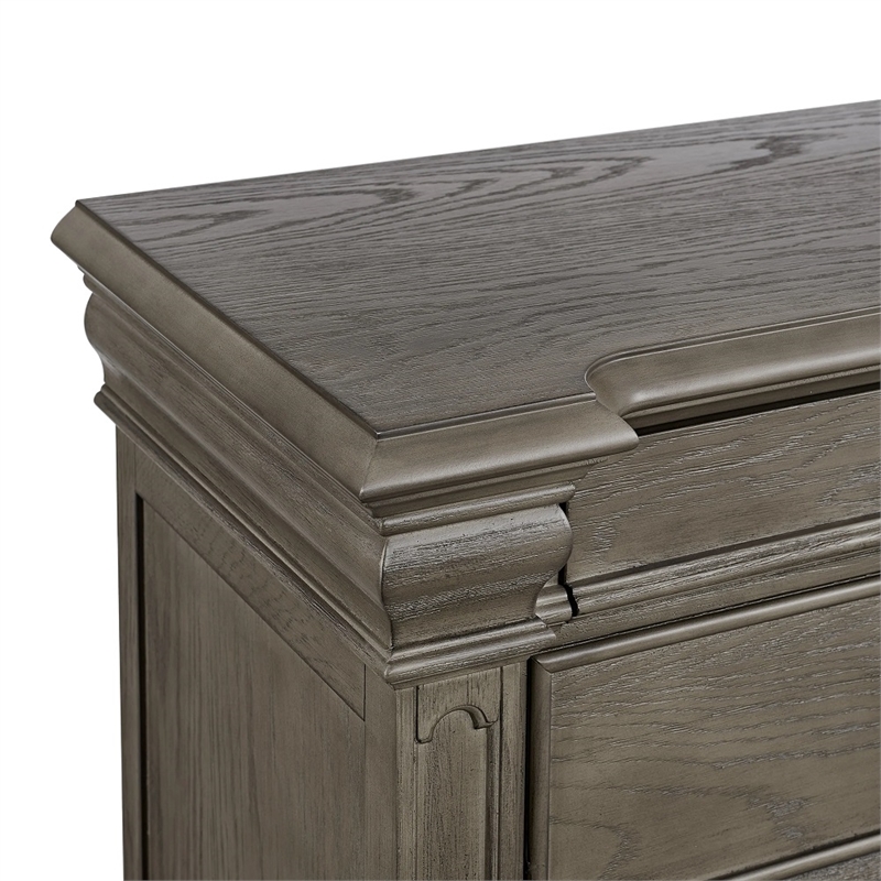 Picket House Furnishings Paterson Wood 1-Door/7-Drawers Bedroom Chest in Gray