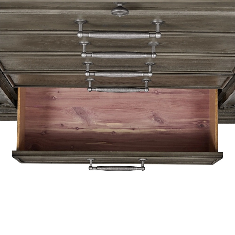 Picket House Furnishings Paterson Wood 1-Door/7-Drawers Bedroom Chest in Gray