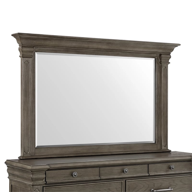 Picket House Furnishings Paterson 10-Drawer Bedroom Dresser & Mirror Set in Gray