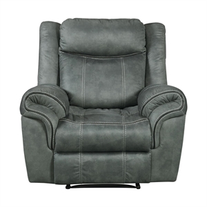 Picket House Furnishings Tasso Glider Recliner in FB367 Charcoal