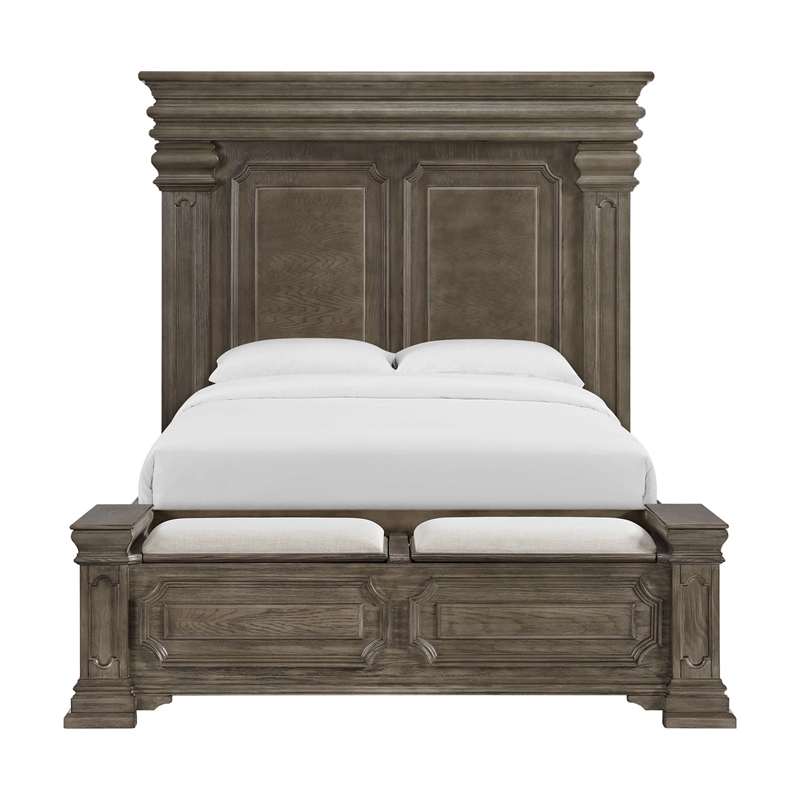 Picket House Furnishings Paterson  Queen Storage Bed in Gray