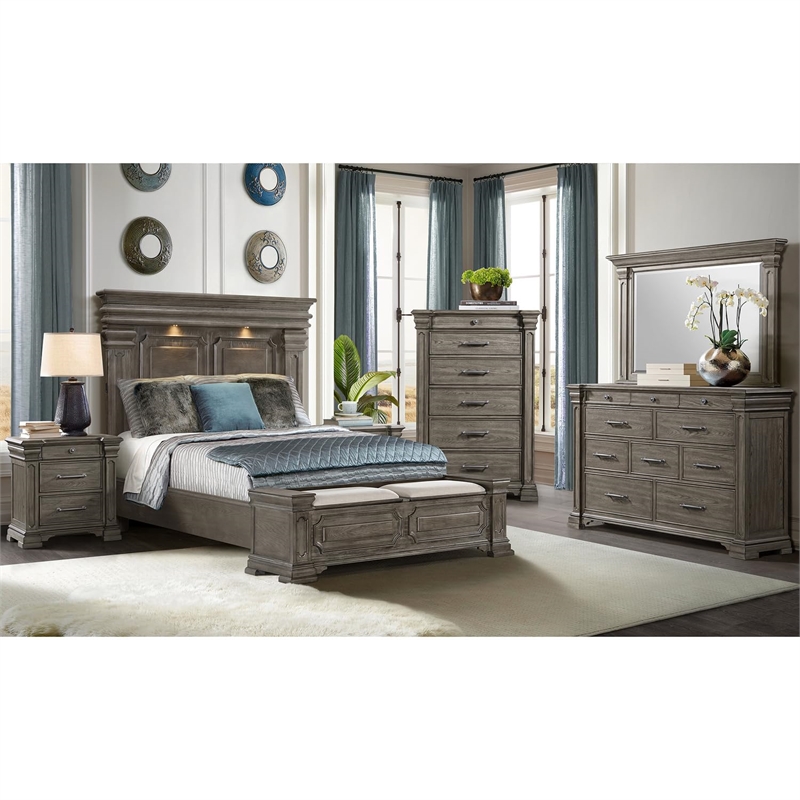 Picket House Furnishings Paterson  Queen Storage Bed in Gray