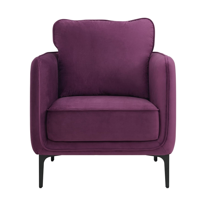 Picket House Furnishings Reale Chair in Lavish 152 Purple Velvet