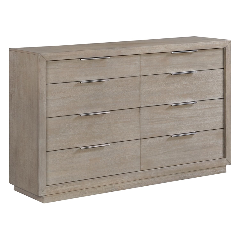 Picket House Furnishings Cadia Wood 8-Drawers Bedroom Dresser in Gray