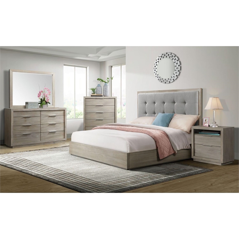 Picket House Furnishings Cadia Wood 8-Drawers Bedroom Dresser in Gray