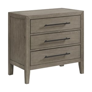 Picket House Furnishings Armes 3-Drawer Nightstand in Grey