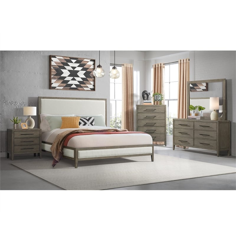 Picket House Furnishings Armes 3-Drawer Nightstand in Grey