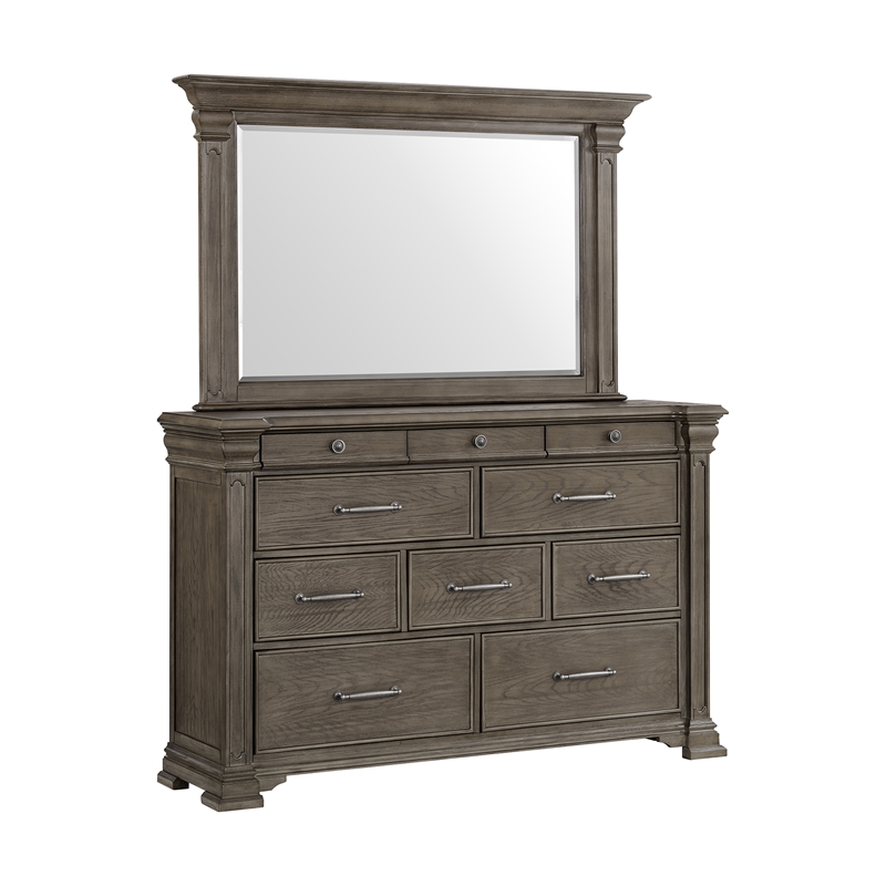 Picket House Furnishings Paterson  King 5PC Bedroom Set in Gray