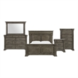 Picket House Furnishings Paterson  King 5PC Bedroom Set in Gray