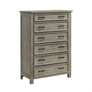 Picket House Furnishings Damen 6-Drawer Chest in Drift Gray
