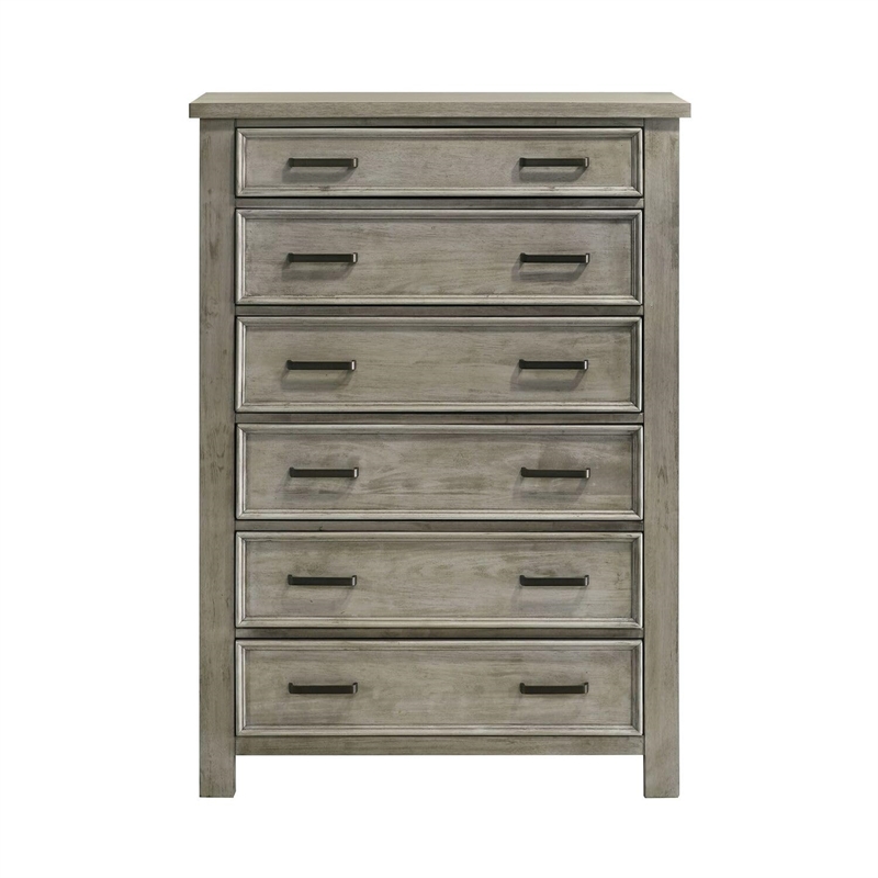 Picket House Furnishings Damen 6-Drawer Chest in Drift Gray