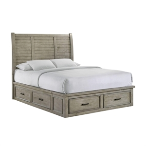 Picket House Furnishings Damen Queen Storage Bed in Drift Gray