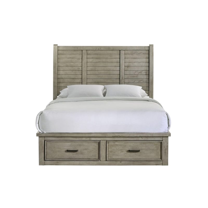 Picket House Furnishings Damen Queen Storage Bed in Drift Gray